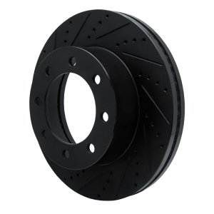 Ford F-350 Super Duty Brake Rotor (1) - Front Left - R1 Concepts - Drilled & Slotted - Black - `12-`25